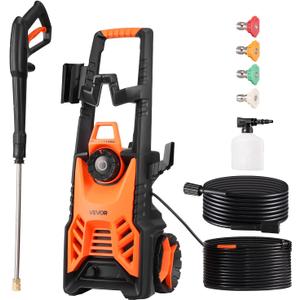 VEVOR Electric Pressure Washer, Max 4500 PSI and 3.2 GPM with Pressure Adjustment, High Power Pressure Cleaning Machine with 4 Quick Connect Nozzles, for Cars/Fences/Driveways/Patios/Home Cleaning