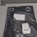 NICETOWN Pitch Black Solid Thermal Insulated Grommet Blackout Curtains/Drapes for Bedroom Window (2 Panels, 42 inches Wide by 63 inches Long, Black)