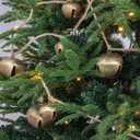 Creative Co-Op 76" L Metal Jingle Bell Garland, Gold Finish