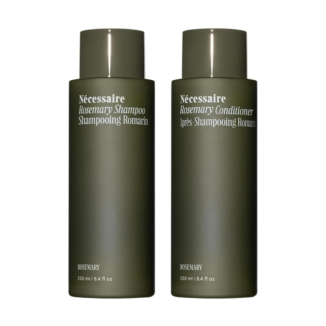 Ncessaire Rosemary Hair Duo | Multi-Protien Strengthening Shampoo + Conditioner For Thinning Hair. For Women + Men. Good For All Hair Types/Textures. Free Of Sulfates. Color-Safe. 250 ml / 8.4 oz