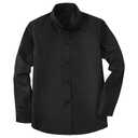 DHTS Boys Black Dress Shirt Long Sleeve Button Down Baby Collared Shirts for Toddler Boy Uniform Shirt Size 5