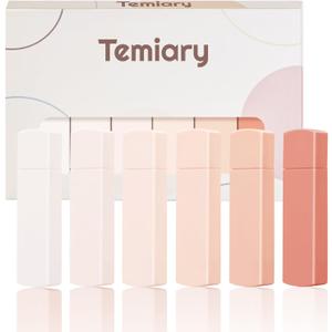 Temiary 6Pcs Mini White Correction Tapes, Quick Dry Smooth Pull Out for Writing, Aesthetic Cute Correction Tape Set Easy To Use for Students School Office Supplies (Pink)