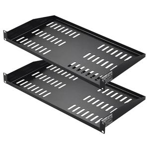Promaster 2PCS 1U Server Rack Shelf, Universal Vented Rack Mount Cantilever
