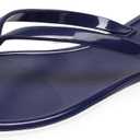 Flip Flops for Women Jelly Shoes Thong Sandals Jellies Flats Clear Slipper Summer Beach Pool Slides Size 10 Slip On Quick Drying Soft 39 Dark Blue