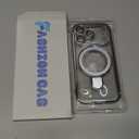 Magnetic Case for iPhone 17 Pro with Invisible Stand [Military Drop Protection][Compatible with MagSafe] Full Camera Protection Clear Soft TPU for iPhone 17 Pro case 6.3" - Silver