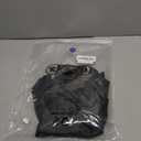 Womens Casual Faux Leather Shorts (Black, L)