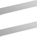 Danpoo Adhesive Floating Shelves for Wall Storage, Metal Wall Shelves for Living Room, Bathroom, Kitchen, 20 Long Display Shelves for Collectibles(Silver, 2 PCS)
