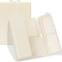 FYY Daily Pill Organizer,7 Compartments Portable Case [Folding Design] Travel Pill Box for Purse Pocket to Hold Vitamins,Cod Liver Oil,Supplements and Medication-White (Large (1 Piece))