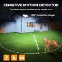UME 2 Pack 5500LM LED Security Lights Motion Sensor Light Outdoor, 49W, 5000K Daylight, IP65 Waterproof, Dusk to Dawn, 3 Head Motion Detected Flood Light for Garage, Yard, Porch (White)