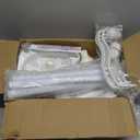 Shower Caddy Tension Pole with 4 ABS Baskets, Shower Storage Shelf with 56 to 125 Inch Adjustable Stainless Pole for Bathroom White