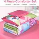 SweetpeaBeauty Kids Bedding Set - Toddler Bed Sheets & Comforter, Soft Twin Sheets, Girls Theme