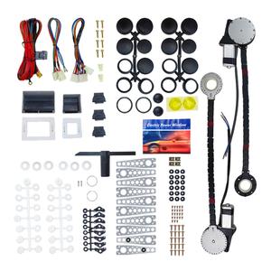 Universal Electric Power Window Lift Roll Up Regulator Conversion Kit w/Switches, Wiring & Mounting Hardware | Fit for 2-Door Vehicles with Manual Windows, Sedan, Pickup, Off-Road, Vans, SUV