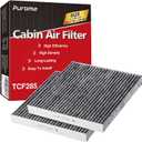 Puroma Cabin Air Filter with Activated Carbon, Replacement for CP285, CF10285, Toyota Camry, RAV4, Highlander, Corolla, 4Runner, Tundra, Prius, Sienna, Lexus, Scion, Subaru, Jaguar (2 pcs)