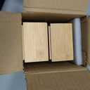 Bamboo Kitchen Drawer Organizer Boxes 9" x 3" Stackable Wood Silverware Utensil Tray for Drawers Bins, Cutlery & Flatware Storage Wooden Organizers Set of 2 for Junk Drawer, Bathroom, RV