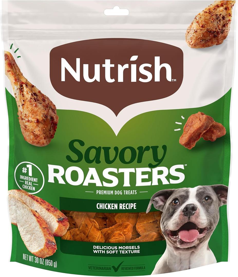 Nutrish Savory Roasters Chicken Recipe Premium Dog Treats, 30 oz. Pouch (Rachael Ray) (EXP 10/02/26)