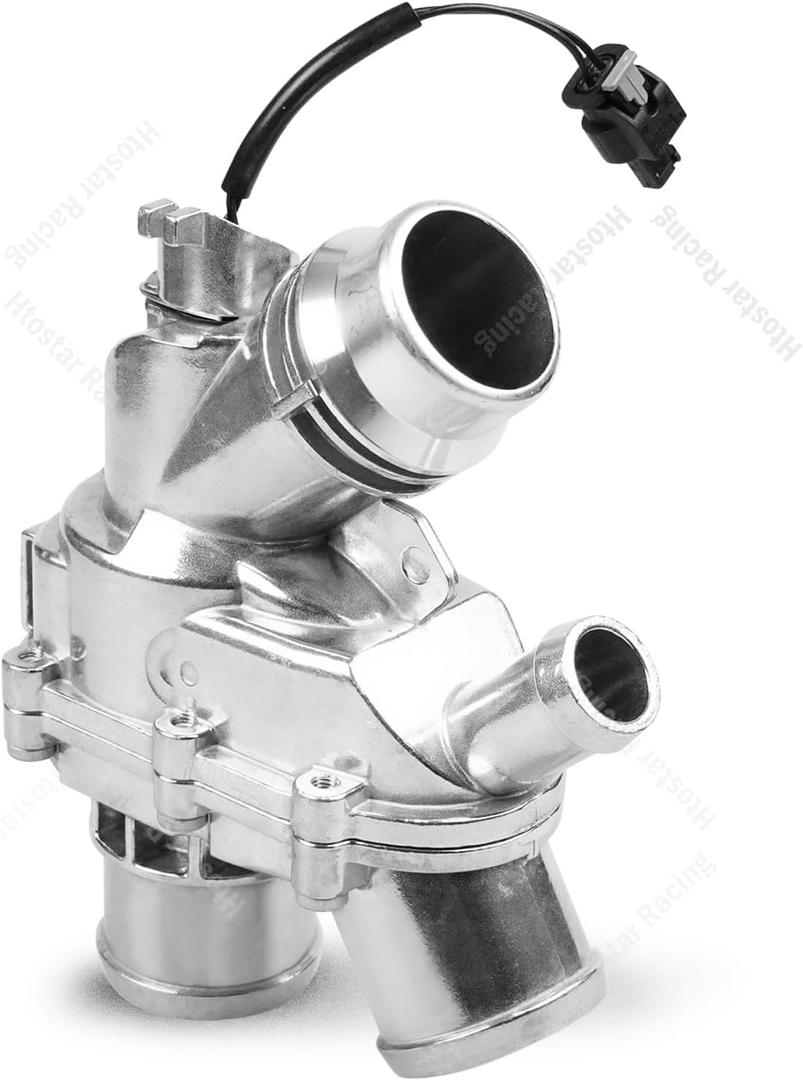 Aluminium Thermostat Assembly w/Sensor Compatible with Land Rover LR4 Discovery Range Rover Sport Velar, Compatible with Jaguar F-Type F-Pace XF XE XJ 3.0 2014-20 Replace for LR117568