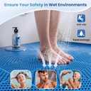 Jocoevol 36-Pcs Interlocking Tile, Indoor/Outdoor Drainage Interlocking Floor Tiles 11.8" x 11.8", Anti-Slip Waterproof Soft PVC Splicing Flooring Tile for Garage Patio Pool Bathroom, Blue