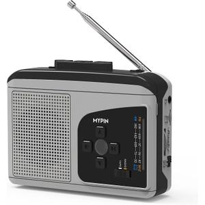 AM/FM Radio Cassette Player Converter, Voice Recorder, MYPIN Portable Walkman Cassette Player, Audio Cassette Tape to MP3 Converter Player with Built-in Speaker Earphone, Auto Reverse,No Need Computer
