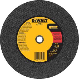 DEWALT 14" Chop Saw Blade, Metal Cut-Off Wheel (DW8001) (One Size)