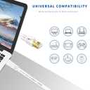 Ethernet Cable 25 FT, Cat8 High Speed Outdoor&Indoor Cat8 LAN Network Cable 40Gbps, 2000Mhz with Gold Plated RJ45 Connector, Weatherproof S/FTP UV Resistant for Router/Gaming/Modem (25) (White)