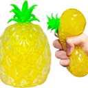 Pineapple Squishy Stress Balls (1 Pack) Stretchy Fruit Stress Squeeze Toys for Kids and Adults, Squish Sugar Ball Squishy Toys, Ideal for Relax, Focus, Christmas Decoration, Easter Basket Stuffers