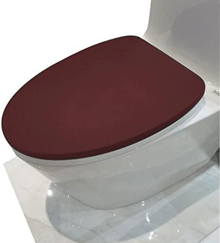 Madeals Microfiber Toilet Lid Cover Soft and Absorbent, Comfortable Bathroom Toilet Lid Cover Seat Fits Most Size Toilet Lids for Coffee