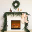 Jutom 1 PCS 9 ft Christmas Cedar Garland - Green Artificial Realistic Cedar Garland Faux Decoration for Table, Mantel, Wall Winter Holiday Party