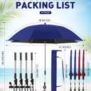 Shinylin 4 Pcs Beach Chair Umbrellas with Clamp 360 Adjustable 42" Umbrellas for Chairs Upf 50+, Stroller, Fishing, Camping, Patio, Wheelchair, Golf Cart (Chair Not Included)
