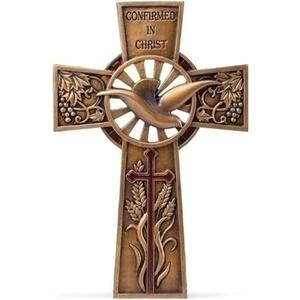 Joseph's Studio by Roman Inc., Confirmation Collection, 7.75"H CONFIRMATION WALL CROSS,Religious Statue, Angel Gifts, Holy Figurine, Patron Saints, Sacrament Gifts, Prayer Home Dcor (7x5x1)