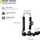 Kayak Roof Rack, Aluminum Kayak Carrier Folding J-Style Universal 3-in-1 Multifunction for Canoe, SUP, Kayaks, Surfboard Rooftop Mount on SUV, Car and Truck Crossbars