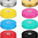 Mudder 8 Pieces Metal Regular Mouth Mason Canning Jar Lids with Straw Hole Leak Proof Reusable Jar, 2.7 Inch (Multicolor)