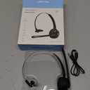 TECKNET Bluetooth Headset, Wireless Headset with Noise Canceling Microphone for Trucker, On-Ear Bluetooth Headphone with Mute Mic for Work (Black & White)