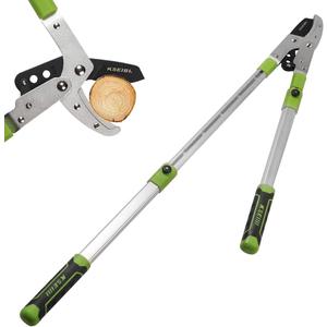 KSEIBI 252606 Anvil Lopper with Telescoping Aluminium Light-weight Handle, Tree Trimmer, Branch Cutter, Loppers, Pruning Shears, Garden Pruners Up to 2 Inch Cutting Capacity, 28 ~ 40 Inch