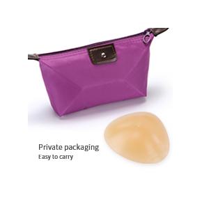 Triangle Silicone Breast Form Mastectomy Prosthesis Concave Bra Enhancer Inserts (1 Piece, 400g)