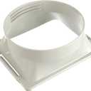 HAUREW Portable Air Conditioner Square Exhaust Hose Coupler 5.9 Inch Square to Round Window Adapter AC Unit Tube Connector Mobile Air Conditioning Accessories for Portable Conditioners(Square)