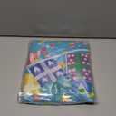 Horaldaily Birthday Tablecloth 70x70 Inch Round, Happy Birthday Ballon Blue Washable Seasonal Table Cover for Party Picnic Dinner Decor