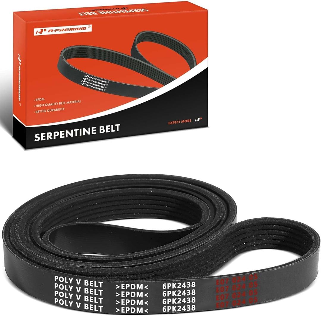 A-Premium Engine Serpentine Drive Belt Compatible with Chevy, GMC, Ford, Audi, Mercury, Olds, Isuzu & Land Rover Cars - Silverado, Tahoe, Express, Sierra, Yukon, Savana, Mustang, Taurus, LR4 & More
