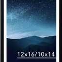 12x16 Black Picture Frame for 30 x 40cm Diamond Painting Art, Display Photo 12 x 16 or 10 x 14 Without Mat, Wall Hanging Large Diamond Painting Frames with Plexiglass