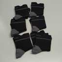 Plantar Fasciitis Sock (6 Pairs) for Men and Women, Compression Foot Sleeves with Arch and Ankle Support, Black, X-Large