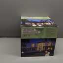 infray 12-Inch LED Ball Light, Solar Rechargeable Globe Light Color Changing Solar Globe Lamp IP67 Waterproof Outdoor Garden RGB Orb Light for Patio Pool Yard Bar Party Decorative Lighting (White)