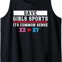 Save Girls Sports, Its Common Sense XX Different To XY Tank Top (Small, Black)