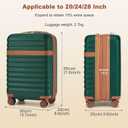 Kono Airline Approved Carry On Luggage 22x14x9 inches, with TSA Lock, 20 Inch Expandable Lightweight Hardshell Suitcase (Green, Suitable for 1-3 Days of Travel)