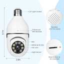UPULTRA Light Bulb Security Camera Outdoor 2packs HD Wireless 5GHz/2.4GHz WiFi Home IP Cameras E27 360 Degree Panoramic,Motion Detection and Alarm,Two-Way Audio,Night Vision