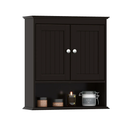 Bathroom Cabinet Wall Mounted, Wood Hanging Cabinets with Doors and Shelves, Medicine Cabinet Over The Toilet , Black. 19.5x12x8