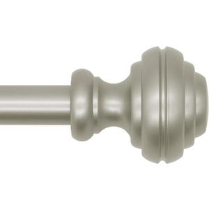 Nickel Curtain Rods for Windows 16.5-45 inch,3/4 inch Heavy Duty Adjustable Decorative Curtain Rod with Modern Finials,Window Rods for Bedroom, Living Room,Patio and Kitchen
