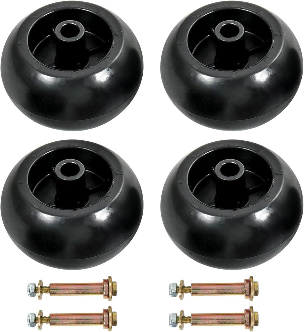 4Pcs Lawn Mower Anti Scalp Deck Wheel Kit Compatible with Bad Boy 022-5234-98 Exmark 103-3168 103-4051 103-7263 1-603299 & Many Bore 5/8 Wheel Size