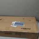 TV Stand for TVs up to 65'', Entertainment Center With Rattan Door, Shelves & 2 Cabinets, Long Boho Media Console for Living Room, Natural