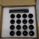 GAsupply 12x1.5 ATV Lug Nuts Fit for Polaris Ranger XP 900/1000, General 1000, RZR S 900, XP 1000, Pioneer 500, 700, 1000, Black Acorn 6 Spline Lug Nut 1.38" Tall Cone Seat, 16 Pack+ 1 Lock Key