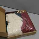 Christmas Stockings, 18 Inches Christmas Stocking with Name Tags Cable Knitted Stocking Decorations for Holiday Party Decor (2pcs Burgundy + 2pcs Green + 2pcs Ivory)