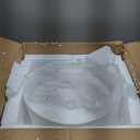 14.2" Round Bathroom Vessel Sink, Modern Above Counter Ceramic Bathroom Sink Bowl, Counter top Art Basin Vanity White Vessel Sinks for Bathrooms